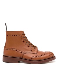 Tricker's Antique Brogue Detail Leather Boots