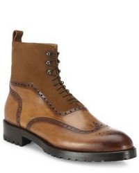 Sutor Mantellassi Parker Wingtip Leather Suede Boots