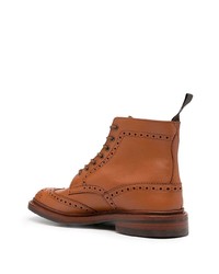 Tricker's Perforated Design Leather Boots