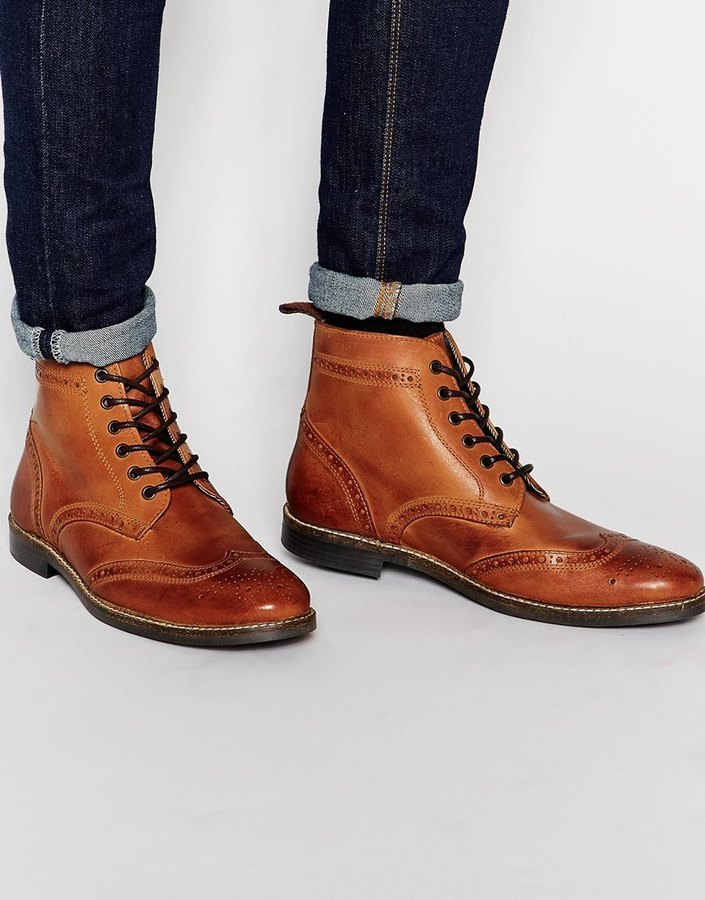 Red Tape Brogue Boots, $50 | Asos | Lookastic.com