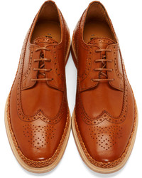Paul Smith Ps By Cognac Leather Kordan Brogues
