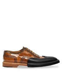 Burberry Toe Cap Detail Vinyl And Leather Oxford Brogues
