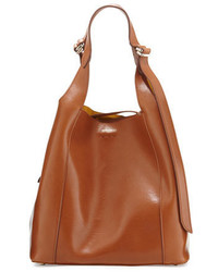 Nina Ricci Faust Medium Leather Bucket Bag Nut