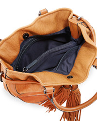 French Connection Heidi Faux Leather Bucket Bag Nutmeg