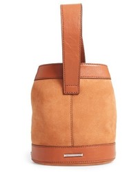 Rebecca Minkoff Mini Mission Leather Bucket Bag Brown
