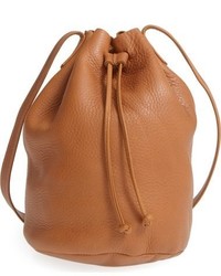 Baggu Pebbled Leather Bucket Bag