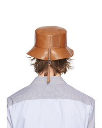 Loewe Tan Leather Fisherman Bucket Hat