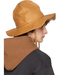 VISVIM Tan Leather Panamka Scout Hat