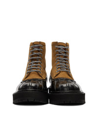Givenchy Brown And Black Camden Boots