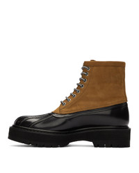 Givenchy Brown And Black Camden Boots