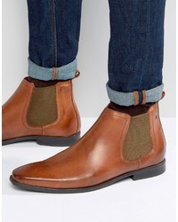Tobacco Leather Chelsea Boots