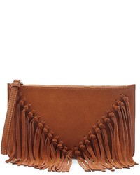 Sole Society Carmela Clutch With Suede Fringe