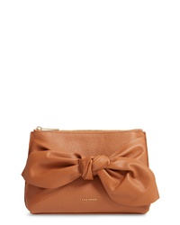 Ted Baker London Darnna Soft Knot Leather Clutch