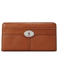 Fossil Marlow Leather Zip Clutch