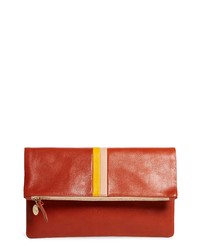 Clare V. Leather Foldover Clutch