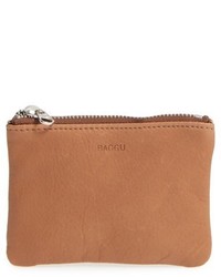 Baggu Leather Zip Pouch
