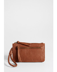 Maurices Wristlet With Braided Strap In Cognac