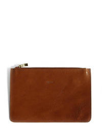 Medium Leather Pouch Brown