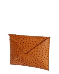 N°21 Ostrich Embossed Grained Leather Clutch