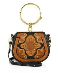 Chloé Chloe Small Nile Flower Leather Bracelet Saddle Bag
