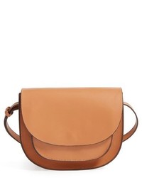 Sole Society Claire Faux Leather Crossbody Bag Brown