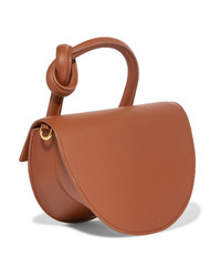 Yuzefi Dolores Suede And Textured Leather Shoulder Bag