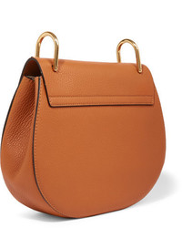 Chloé Drew Small Textured Leather Shoulder Bag Light Brown