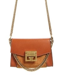 Givenchy Givency Nano Gv3 Leather Suede Crossbody Bag