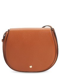 Sole Society Jules Two Tone Faux Leather Saddlebag Brown