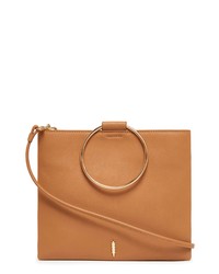 Thacker Le Pouch Leather Ring Handle Crossbody Bag