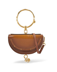 Chloé Nile Bracelet Mini Glossed Leather Shoulder Bag