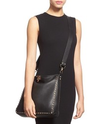 Valentino Rockstud Alce Crossbody Hobo Brown