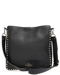 Valentino Rockstud Alce Crossbody Hobo Brown