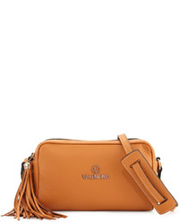 Valentino By Mario Valentino Mila Leather Tassel Crossbody Bag Miele