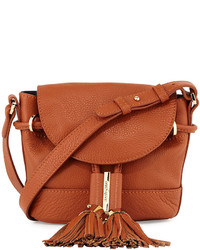 See by Chloe Vicki Mini Leather Crossbody Bag Suntan
