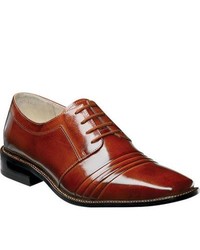 Stacy Adams Raynor 24748 Cognac Leather Lace Up Shoes