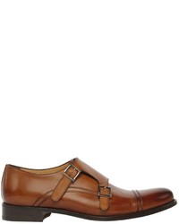 Francesco Benigno Brushed Leather Monk Strap Shoes