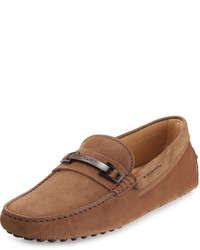 Tod's Gommini Nubuck Bit Driver Tobacco