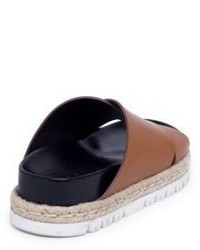 Marni Crisscross Leather Espadrille Sandals
