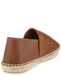 Vince Luggage Leather Espadrille Brown