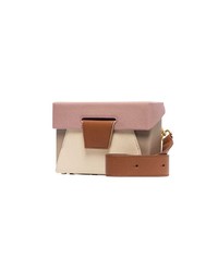 Yuzefi Brown Rose And Cream Lola Leather Belt Bag
