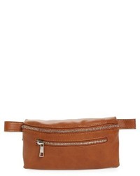 Amici Accessories Faux Leather Belt Bag Brown