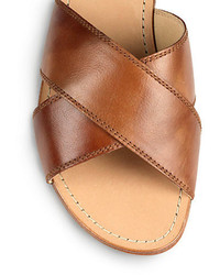 Stuart Weitzman Crisscross Leather Sandals