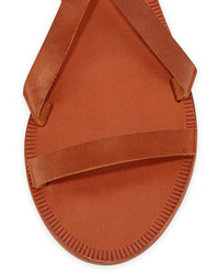 Joie Socoa Strappy Leather Sandal Cognac