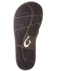 OluKai Nui Leather Flip Flop