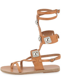Ancient Greek Sandals Peter Pilotto Low Studded Leather Gladiator Sandal Natural