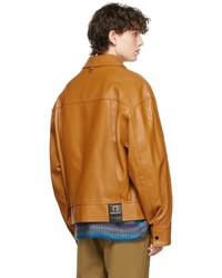 Wooyoungmi Brown Zip Lambskin Jacket