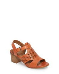 Comfortiva Amber Perforated Block Heel Sandal