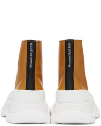 Alexander McQueen Orange Tread Slick Boots