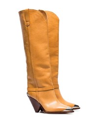 Isabel Marant Lenskee 90 Toe Leather Cowboy Boots